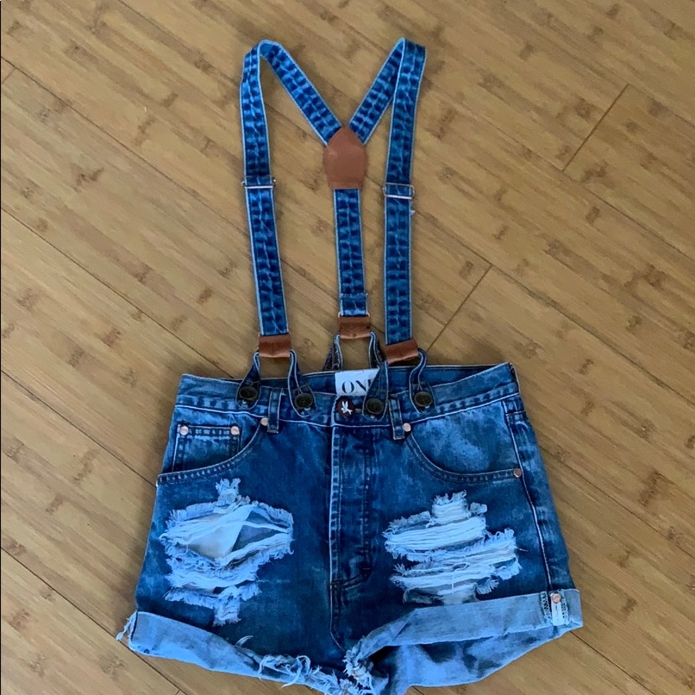 One Teaspoon Convertible Overalls to Shorts